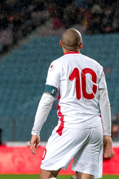 23 mars 2018 : Match de football amical entre la Tunisie et l'Iran en vue de la préparation à la coupe du monde de football en Russie en juin 2018. match au stade de Radès, banlieue sud de Tunis, avec près de 4000 spectateurs et sous une pluie intensive, la Tunisie remporte le match 1 à 0. 