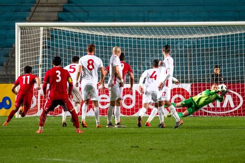 23 mars 2018 : Match de football amical entre la Tunisie et l'Iran en vue de la préparation à la coupe du monde de football en Russie en juin 2018. match au stade de Radès, banlieue sud de Tunis, avec près de 4000 spectateurs et sous une pluie intensive, la Tunisie remporte le match 1 à 0. 