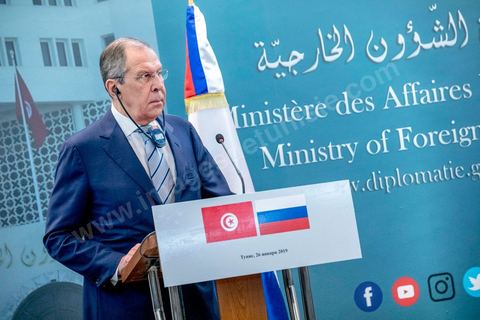 26 janvier 2019 : Au terme de sa visite en Tunisie, le ministre des Affaires étrangères russe Serguei Lavrov a annoncé, lors d'une conférnece de presse au Minsitère des Affaires Etrangères tunisien, la prochaine signature d’un accord de coopération économique et technico-scientifique avec notre pays. Son homologue tunisien a précisé que cet accord interviendra  dans le courant du premier semestre de cette année.
