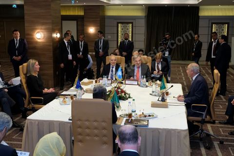 30 mars 2019 : Federica Mogherini à la réunion du quartet sur la Libye Tunis pour le sommet de la Ligue Arabe. En présence de Federica Mogherini, HRV/VP de l’UE, Moussa Faki, président commission Union Africaine, Antonio Guterres, secrétaire général ONU et Ahmed Aboul Gheit, secrétaire Général de la ligue arabe.