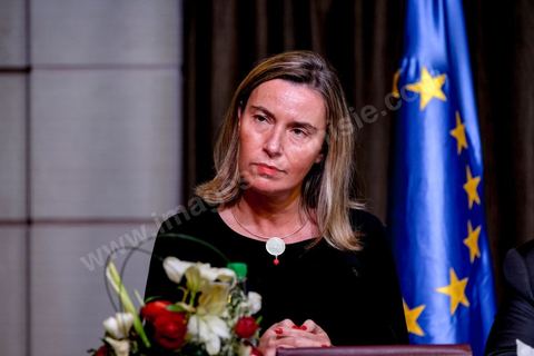 30 mars 2019 : Federica Mogherini à la coférence de presse suite à la réunion du quartet sur la Libye Tunis pour le sommet de la Ligue Arabe. En présence de Federica Mogherini, HRV/VP de l’UE, Moussa Faki, président commission Union Africaine, Antonio Guterres, secrétaire général ONU et Ahmed Aboul Gheit, secrétaire Général de la ligue arabe.