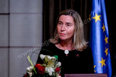 30 mars 2019 : Federica Mogherini à la coférence de presse suite à la réunion du quartet sur la Libye Tunis pour le sommet de la Ligue Arabe. En présence de Federica Mogherini, HRV/VP de l’UE, Moussa Faki, président commission Union Africaine, Antonio Guterres, secrétaire général ONU et Ahmed Aboul Gheit, secrétaire Général de la ligue arabe.