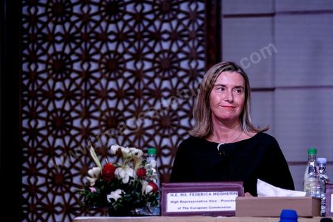 30 mars 2019 : Federica Mogherini à la coférence de presse suite à la réunion du quartet sur la Libye Tunis pour le sommet de la Ligue Arabe. En présence de Federica Mogherini, HRV/VP de l’UE, Moussa Faki, président commission Union Africaine, Antonio Guterres, secrétaire général ONU et Ahmed Aboul Gheit, secrétaire Général de la ligue arabe.