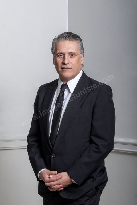 1er juin 2019 :Portrait de Nabil Karoui qui vient de se déclarer candidat à l'élection présidentielle prévue le 15 septembre 2019 sous l'étiquette de son parti Au coeur de la Tunisie. 