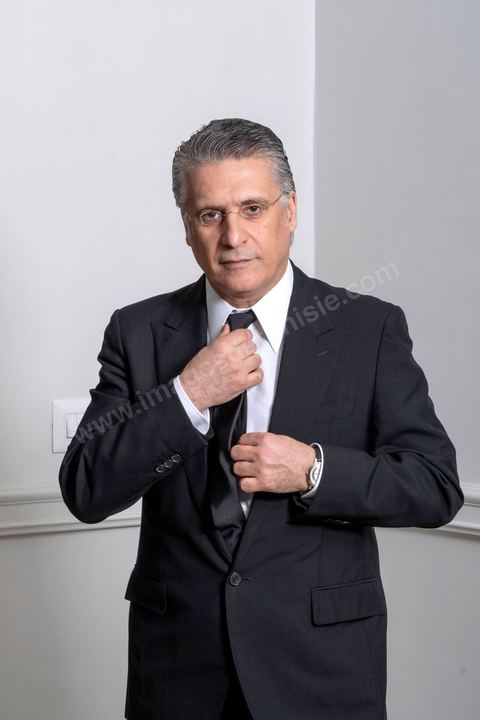 1er juin 2019 :Portrait de Nabil Karoui qui vient de se déclarer candidat à l'élection présidentielle prévue le 15 septembre 2019 sous l'étiquette de son parti Au coeur de la Tunisie. 