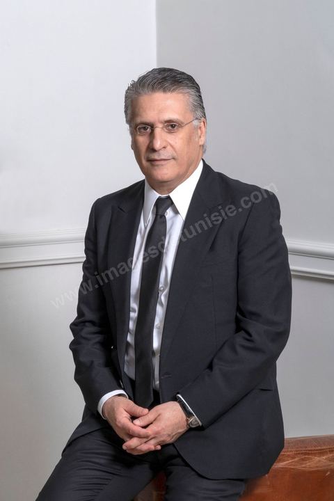 1er juin 2019 :Portrait de Nabil Karoui qui vient de se déclarer candidat à l'élection présidentielle prévue le 15 septembre 2019 sous l'étiquette de son parti Au coeur de la Tunisie. 