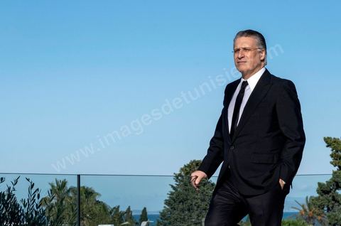 Portrait de Nabil Karoui, que le toit de sa maison au coeur de Carthage,  qui vient de se déclarer candidat à l'élection présidentielle prévue à la fin de 2019.