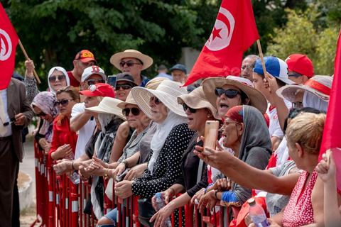 27 juillet 2019 : Obsèques nationales pour le Président de la République Béji Caïd Essebsi, décédé ce 25 juillet à 92 ans. Le cortège funéraire, après une cérémonie au palais présidentiel de Carthage, traverse la capitale Tunis pour rejoindre le caveau de la famille dans le cimetière du Jellaz à Tunis. 