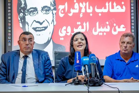 August 27, 2019: Press conference at the headquarters of the “Au coeur de la Tunisie” party, led by presidential candidate Nabil Karoui. This same candidate was arrested by police on Friday, August 23, in connection with legal proceedings and imprisoned, even though he had not been convicted by a court in a money laundering case. A press conference on Nabil Karoui’s situation was held by the party’s spokesperson, Samira Chaouchi, his lawyer, Riadh Elloumi, and one of his candidates for the legislative elections, Abdelaziz Belkhodja. 