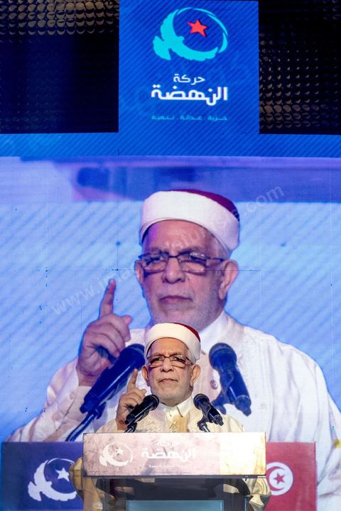 30 août 2019 : Discours de Abdlefattah Mourou, premier candidat d'Ennahda aux présidentielles. Au palais des congrès de Tunis, le parti Ennahdha organise sa grande conférence de présentations des candidats et programmes pour les élections législatives et présidentielles de cette fin d'année 2019. Présentation du programme électoral, présentation des têtes de listes législatives, et, à leur tête le Rached Ghannouchi, qui se présente comme député sur Tunis, et,  pésentation du  premier candidat à la présidentielle pour le parti, Abdlefattah