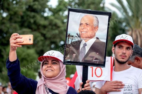 September 7, 2019: In Monastir, on the esplanade in front of Habib Bourguiba’s mausoleum, Abdelkarim Zbidi, a last-minute candidate who describes himself as independent, held his first public rally as part of his presidential campaign. After visiting Bourguiba’s grave, Zbidi addressed a crowd of 3,000 people with a 15-minute speech. 