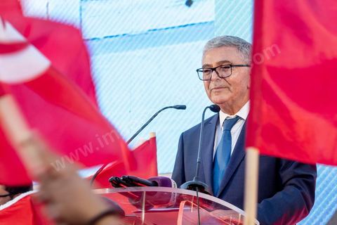September 7, 2019: In Monastir, on the esplanade in front of Habib Bourguiba’s mausoleum, Abdelkarim Zbidi, a last-minute candidate who describes himself as independent, held his first public rally as part of his presidential campaign. After visiting Bourguiba’s grave, Zbidi addressed a crowd of 3,000 people with a 15-minute speech. 
