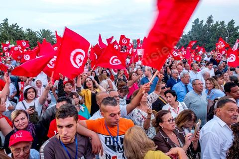 September 7, 2019: In Monastir, on the esplanade in front of Habib Bourguiba’s mausoleum, Abdelkarim Zbidi, a last-minute candidate who describes himself as independent, held his first public rally as part of his presidential campaign. After visiting Bourguiba’s grave, Zbidi addressed a crowd of 3,000 people with a 15-minute speech. 