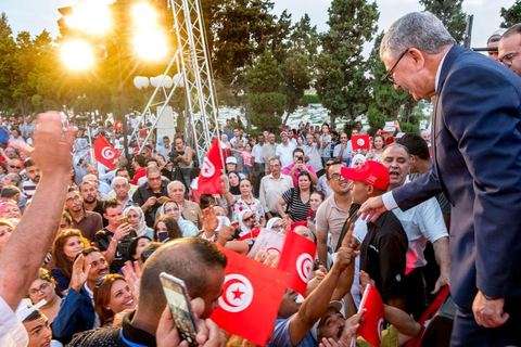 September 7, 2019: In Monastir, on the esplanade in front of Habib Bourguiba’s mausoleum, Abdelkarim Zbidi, a last-minute candidate who describes himself as independent, held his first public rally as part of his presidential campaign. After visiting Bourguiba’s grave, Zbidi addressed a crowd of 3,000 people with a 15-minute speech. 