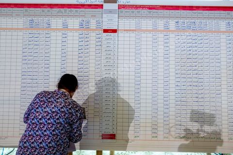 17 septembre 2019 : au centre de presse de l'ISIE, Instance Supérieure Indépendante des Elections, le prsident de l'ISIE, Nabil Baffoun, annonce les résultultas complets préliminaires du 1er tour des électiosn présidentielles du 15 septembre. Kais Saied, candidat indépendant, termin epremier avec 18,8 % suivi par Nabil Karoui, candidat en prison, avec 15,5 %, tous les deux sont qualifiés pour le second tour en atttendant d'éventuels recours invalidants et l'annonce officielle et definitives des résultats prévus dasn les trois emaines à venir maximum. 