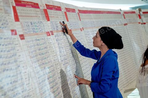 17 septembre 2019 : au centre de presse de l'ISIE, Instance Supérieure Indépendante des Elections, le prsident de l'ISIE, Nabil Baffoun, annonce les résultultas complets préliminaires du 1er tour des électiosn présidentielles du 15 septembre. Kais Saied, candidat indépendant, termin epremier avec 18,8 % suivi par Nabil Karoui, candidat en prison, avec 15,5 %, tous les deux sont qualifiés pour le second tour en atttendant d'éventuels recours invalidants et l'annonce officielle et definitives des résultats prévus dasn les trois emaines à venir maximum. 