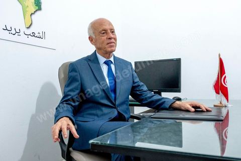 September 18: Profile of Kais Saïed, a presidential candidate who won the first round with 18.4% of the vote; he will face imprisoned candidate Nabil Karoui in the presidential runoff sometime in October. Kais Saïed, a law professor and an unconventional, independent candidate, is a conservative. Since his victory, he has received support not only from the Islamists of Ennahdha but also from losing candidates such as Abbou and Marzouki. Here he is in his campaign office in downtown Tunis. 