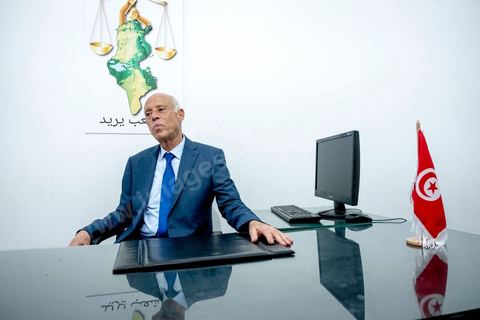 September 18: Profile of Kais Saïed, a presidential candidate who won the first round with 18.4% of the vote; he will face imprisoned candidate Nabil Karoui in the presidential runoff sometime in October. Kais Saïed, a law professor and an unconventional, independent candidate, is a conservative. Since his victory, he has received support not only from the Islamists of Ennahdha but also from losing candidates such as Abbou and Marzouki. Here he is in his campaign office in downtown Tunis. 