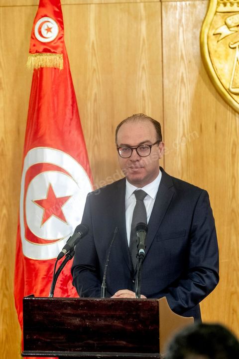 January 24, 2020: First press conference by Elyes Fakhfakh, who was directly appointed by President Kais Saied as Head of Government to form the new government and seek a vote of confidence from the Assembly. He outlined the guiding principles for forming his government, which he envisions as political, lean, and cohesive. “It will be a harmonious and lean government, with no more than 25 ministers, to ensure maximum efficiency. It will include young and female talent and will be announced as soon as possible.”