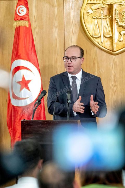 January 24, 2020: First press conference by Elyes Fakhfakh, who was directly appointed by President Kais Saied as Head of Government to form the new government and seek a vote of confidence from the Assembly. He outlined the guiding principles for forming his government, which he envisions as political, lean, and cohesive. “It will be a harmonious and lean government, with no more than 25 ministers, to ensure maximum efficiency. It will include young and female talent and will be announced as soon as possible.”
