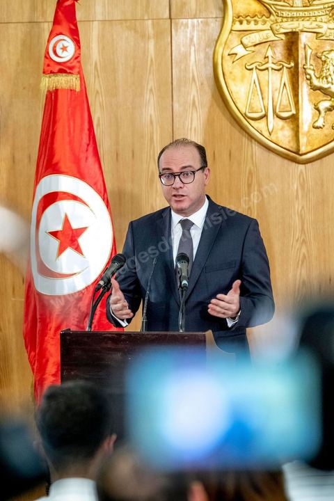 January 24, 2020: First press conference by Elyes Fakhfakh, who was directly appointed by President Kais Saied as Head of Government to form the new government and seek a vote of confidence from the Assembly. He outlined the guiding principles for forming his government, which he envisions as political, lean, and cohesive. “It will be a harmonious and lean government, with no more than 25 ministers, to ensure maximum efficiency. It will include young and female talent and will be announced as soon as possible.”