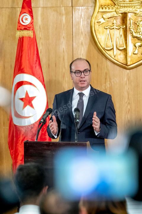 January 24, 2020: First press conference by Elyes Fakhfakh, who was directly appointed by President Kais Saied as Head of Government to form the new government and seek a vote of confidence from the Assembly. He outlined the guiding principles for forming his government, which he envisions as political, lean, and cohesive. “It will be a harmonious and lean government, with no more than 25 ministers, to ensure maximum efficiency. It will include young and female talent and will be announced as soon as possible.”