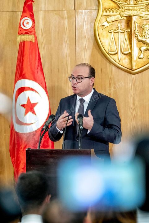 January 24, 2020: First press conference by Elyes Fakhfakh, who was directly appointed by President Kais Saied as Head of Government to form the new government and seek a vote of confidence from the Assembly. He outlined the guiding principles for forming his government, which he envisions as political, lean, and cohesive. “It will be a harmonious and lean government, with no more than 25 ministers, to ensure maximum efficiency. It will include young and female talent and will be announced as soon as possible.”