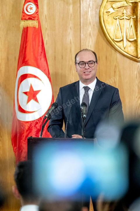 January 24, 2020: First press conference by Elyes Fakhfakh, who was directly appointed by President Kais Saied as Head of Government to form the new government and seek a vote of confidence from the Assembly. He outlined the guiding principles for forming his government, which he envisions as political, lean, and cohesive. “It will be a harmonious and lean government, with no more than 25 ministers, to ensure maximum efficiency. It will include young and female talent and will be announced as soon as possible.”