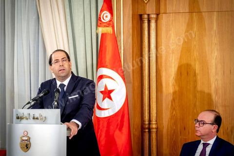 28 février 2020 : Dscours de Youssef Chahed à la passation de pouvoir entre les deux chefs de gouvernement, Youssef Chahed, sortant, et Elyes Fakhfakh, fraichement investi par le parlement. La cérémonie que c'est déroulé en présence des memebres des deux gouvernements commença par un discours de Youssef Chahed puis de Elyes Fakhfakh. 