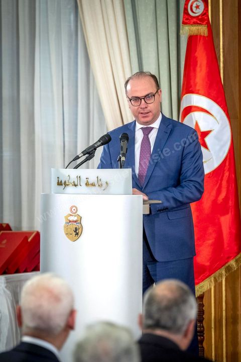 28 février 2020 : Dsiocurs de Elyes Fakhfakh à la passation de pouvoir entre les deux chefs de gouvernement, Youssef Chahed, sortant, et Elyes Fakhfakh, fraichement investi par le parlement. La cérémonie que c'est déroulé en présence des memebres des deux gouvernements commença par un discours de Youssef Chahed puis de Elyes Fakhfakh. 