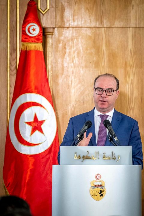 28 février 2020 : Dsiocurs de Elyes Fakhfakh à la passation de pouvoir entre les deux chefs de gouvernement, Youssef Chahed, sortant, et Elyes Fakhfakh, fraichement investi par le parlement. La cérémonie que c'est déroulé en présence des memebres des deux gouvernements commença par un discours de Youssef Chahed puis de Elyes Fakhfakh. 