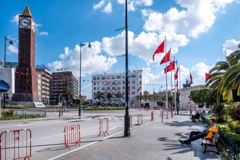 April 4, 2020: Downtown Tunis and its major thoroughfares, including Habib Bourguiba Avenue, were deserted during the government-imposed lockdown due to COVID-19. A curfew was also in effect during this period, from 6 p.m. until 6 a.m. 