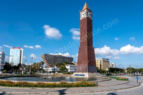 April 4, 2020: Downtown Tunis and its major thoroughfares, including Habib Bourguiba Avenue, were deserted during the government-imposed lockdown due to COVID-19. A curfew was also in effect during this period, from 6 p.m. until 6 a.m. 