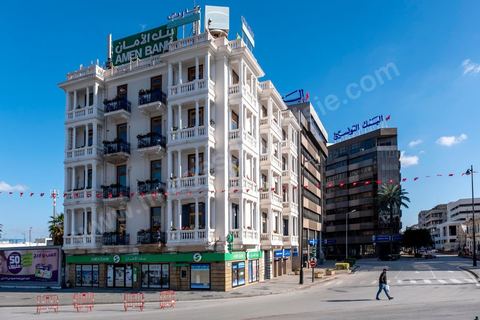 April 4, 2020: Downtown Tunis and its major thoroughfares, including Habib Bourguiba Avenue, were deserted during the government-imposed lockdown due to COVID-19. A curfew was also in effect during this period, from 6 p.m. until 6 a.m. 