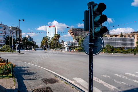April 4, 2020: Downtown Tunis and its major thoroughfares, including Habib Bourguiba Avenue, were deserted during the government-imposed lockdown due to COVID-19. A curfew was also in effect during this period, from 6 p.m. until 6 a.m. 