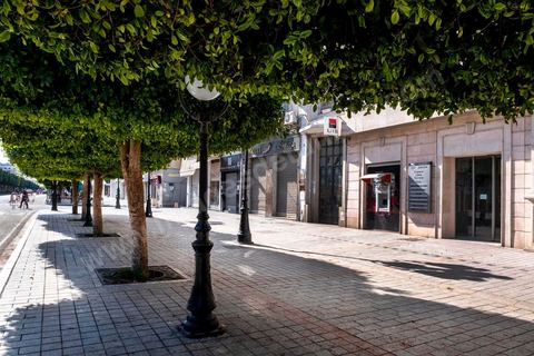 April 4, 2020: Downtown Tunis and its major thoroughfares, including Habib Bourguiba Avenue, were deserted during the government-imposed lockdown due to COVID-19. A curfew was also in effect during this period, from 6 p.m. until 6 a.m. 