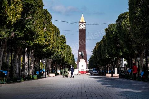 April 4, 2020: Downtown Tunis and its major thoroughfares, including Habib Bourguiba Avenue, were deserted during the government-imposed lockdown due to COVID-19. A curfew was also in effect during this period, from 6 p.m. until 6 a.m. 