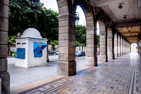 April 4, 2020: Downtown Tunis and its major thoroughfares, including Habib Bourguiba Avenue, were deserted during the government-imposed lockdown due to COVID-19. A curfew was also in effect during this period, from 6 p.m. until 6 a.m. 
