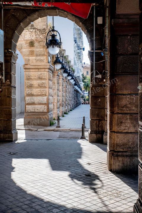 April 4, 2020: Downtown Tunis and its major thoroughfares, including Habib Bourguiba Avenue, were deserted during the government-imposed lockdown due to COVID-19. A curfew was also in effect during this period, from 6 p.m. until 6 a.m. 
