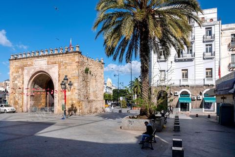 April 4, 2020: The Medina of Tunis is deserted. Jamaa Ez Zitouna Street, the main thoroughfare of the Medina of Tunis and a popular tourist street, is empty, with all the shops closed during the government-imposed lockdown due to COVID-19. A curfew was also in effect during this period, from 6:00 p.m. until 6:00 a.m. 