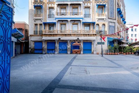 April 4, 2020: The Medina of Tunis is deserted. Jamaa Ez Zitouna Street, the main thoroughfare of the Medina of Tunis and a popular tourist street, is empty, with all the shops closed during the government-imposed lockdown due to COVID-19. A curfew was also in effect during this period, from 6:00 p.m. until 6:00 a.m. 