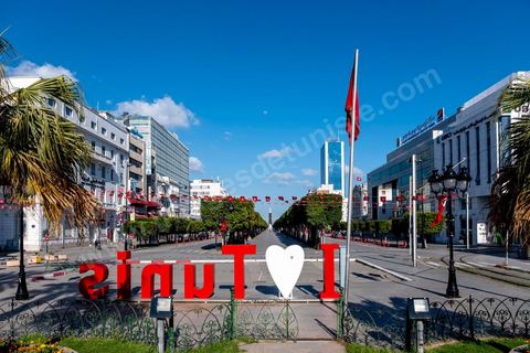April 4, 2020: Downtown Tunis and its major thoroughfares, including Habib Bourguiba Avenue, were deserted during the government-imposed lockdown due to COVID-19. A curfew was also in effect during this period, from 6 p.m. until 6 a.m. 