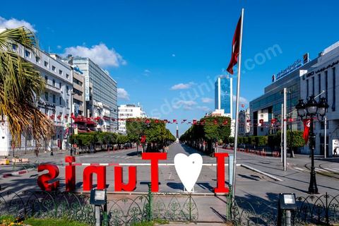 April 4, 2020: Downtown Tunis and its major thoroughfares, including Habib Bourguiba Avenue, were deserted during the government-imposed lockdown due to COVID-19. A curfew was also in effect during this period, from 6 p.m. until 6 a.m. 