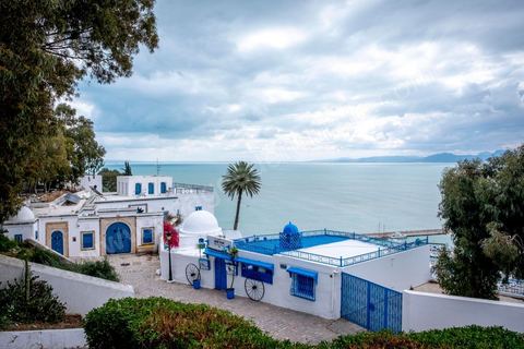 27 mars 2020 : le village touristique de Sidi Bou Saïd pendant le confinement général du au Covid19. D'habitude rempli de tunisiens et de touristes le village est déserté, suels quelmques habitants circulent pour faire leurs courses. 