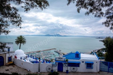 27 mars 2020 : le village touristique de Sidi Bou Saïd pendant le confinement général du au Covid19. D'habitude rempli de tunisiens et de touristes le village est déserté, suels quelmques habitants circulent pour faire leurs courses. 