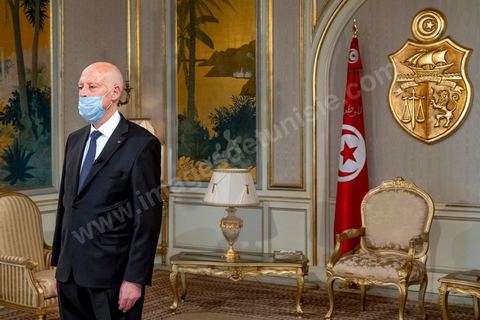 August 17, 2020: Kaïs Saied, President of the Republic of Tunisia, at the Palace of Carthage 