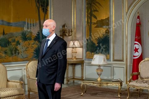 August 17, 2020: Kaïs Saied, President of the Republic of Tunisia, at the Palace of Carthage 