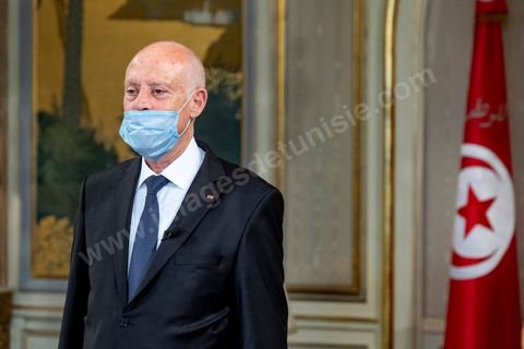 August 17, 2020: Kaïs Saied, President of the Republic of Tunisia, at the Palace of Carthage 