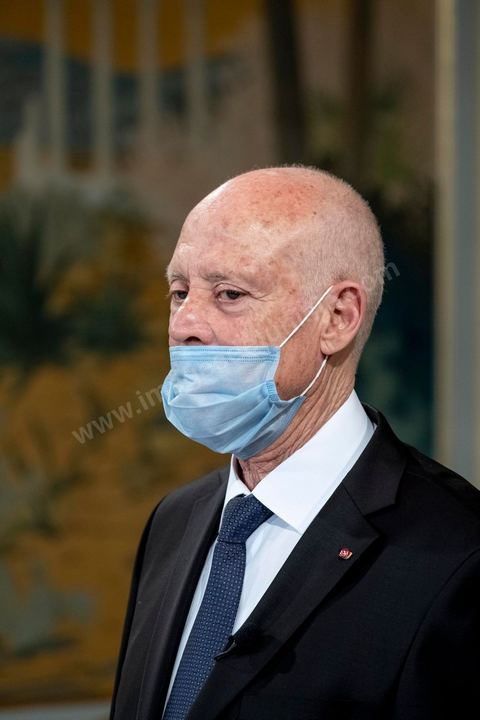 August 17, 2020: Kaïs Saied, President of the Republic of Tunisia, at the Palace of Carthage 