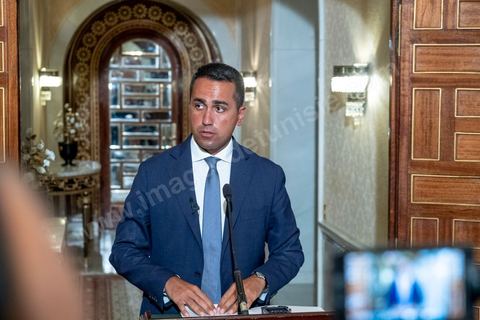 17 août 2020 : Rencontre au palais présidentiel de Carthage entre le Président de la République tunisienne Kaïs Saied au palais de Carthage et une délégation italienne comprenant le Ministère des Affaires étrangères et de la Coopération internationale italien Luigi Di Maio et la Ministre de l'intérieur italien Luciana Lamorgese sur le sujet des migrants clandestins tunisiens.